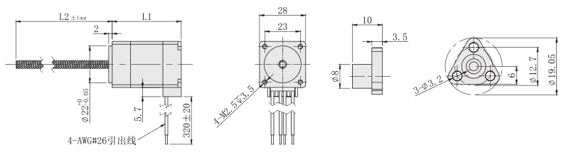 28丝杆91抖音APP下载外形尺寸图