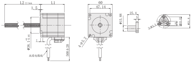 60丝杆91抖音APP下载外形尺寸图