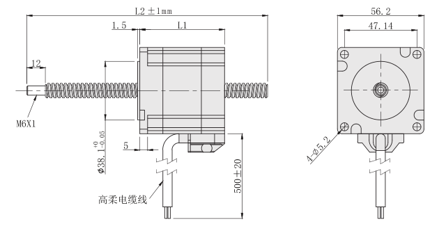 固定轴57丝杆91抖音APP下载外形尺寸图