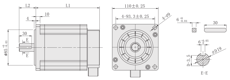 三相110步进91抖音APP下载外形尺寸图