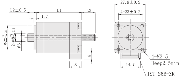 中空轴2891抖音APP下载外形尺寸图
