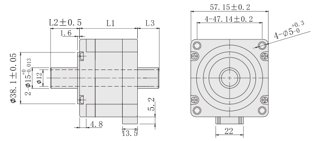 中空轴57步进91抖音APP下载外形尺寸图